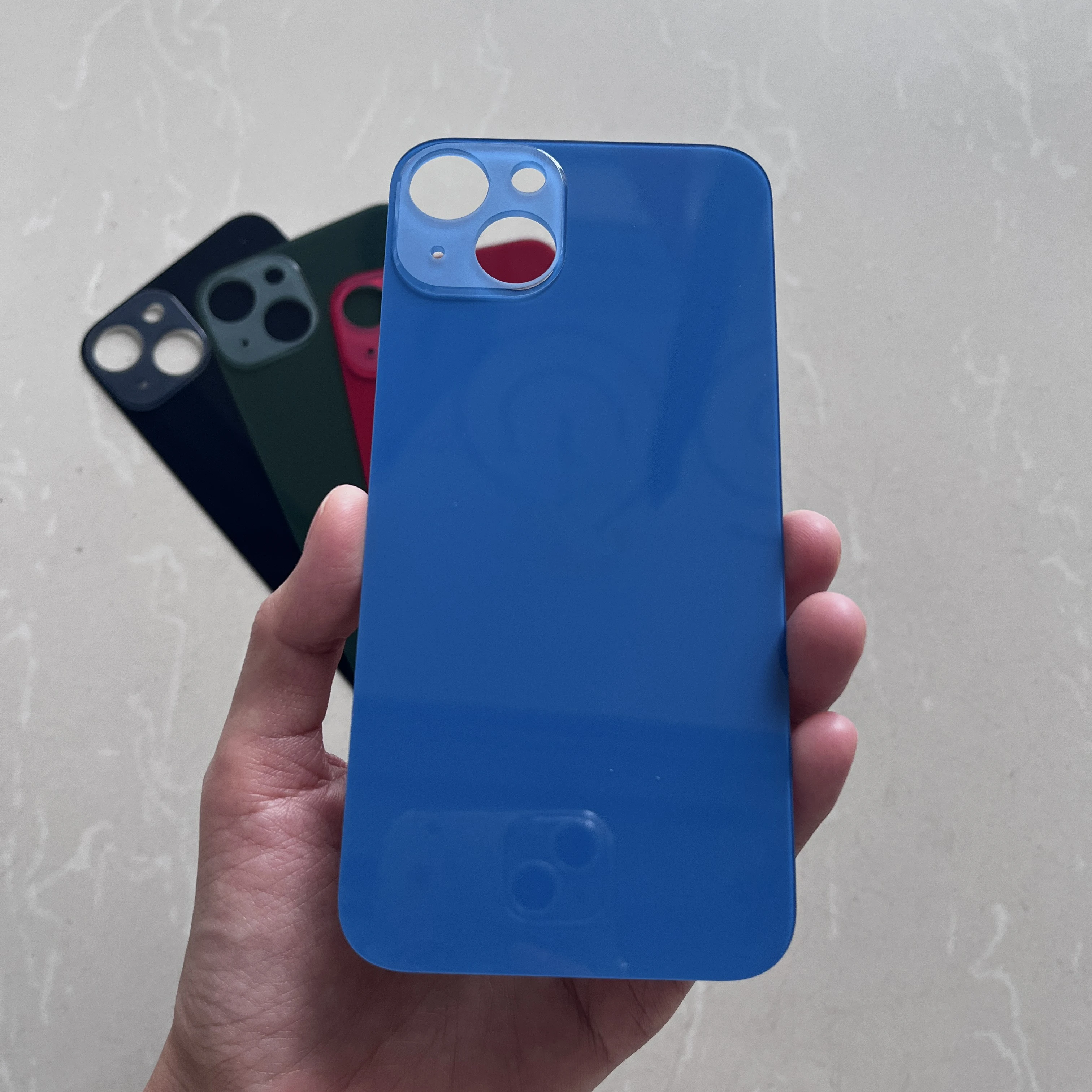 26281 - VETRO POSTERIORE PER IPHONE 13 MINI ROSSO (BIG HOLE - Foto 2