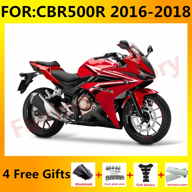 

New ABS Motorcycle Whole Fairings Kit fit for CBR500RR 2016 2017 2018 CBR500 RR CBR500R Bodywork full fairing kits set red black