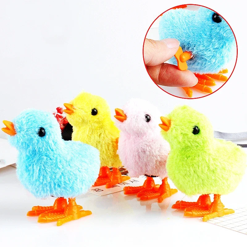 

3PCS Fun Clockwork Plush Jumping Chick Toys Kids Baby Shower Birthday Favors Halloween Easter Homecoming Boys Girls Gift Packs