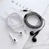 1Pcs 2m/3m Cable Length Wired Headset Monitoring Recording Black White Bass Earplugs Anchor 3.5mm Computer Game Live Headphone 1