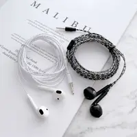 1Pcs 2m/3m Cable Length Wired Headset Monitoring Recording Black White Bass Earplugs Anchor 3.5mm Computer Game Live Headphone 1