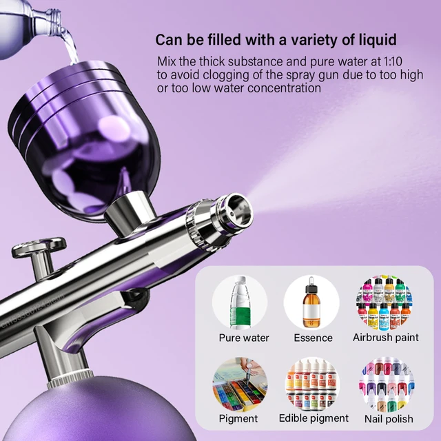 Airbrush with Compressor Airbrush Spray Gun for Painting Modeling Crafts Nail Art Wireless Portable Air Brush Painting Spray Gun 5