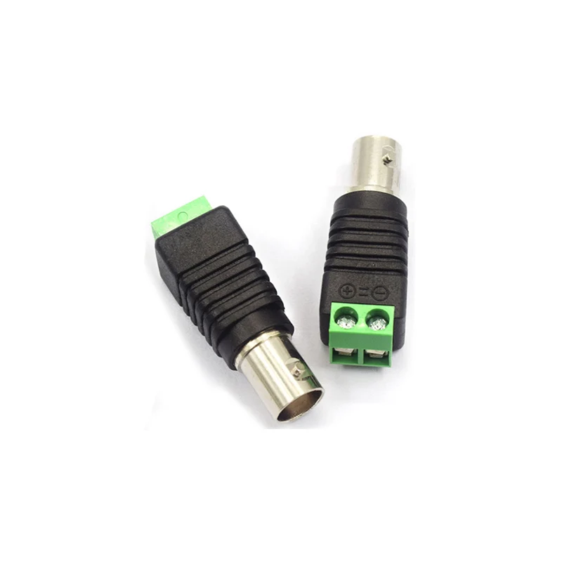 2x Adattatore BNC Maschio Per CCTV, Connettore Coassiale Per Video Balun Cat5 - Foto 2