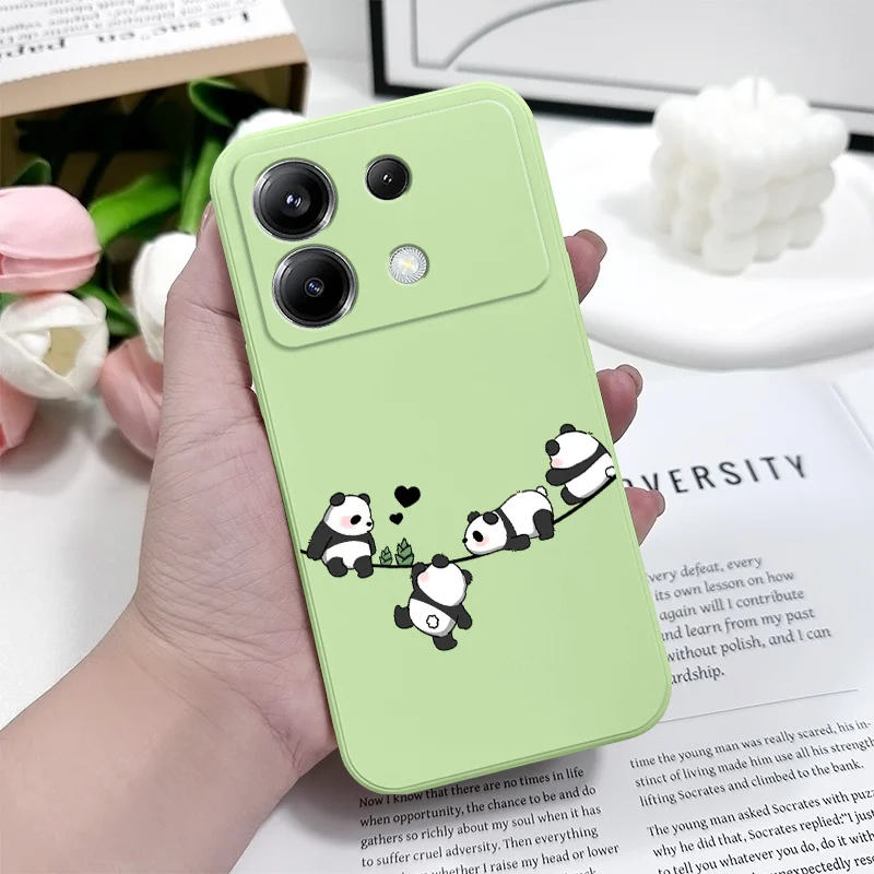 Baby Panda Phone Case Xiaomi Poco F7 X7 X6 F6 M6 M5 M5S F5 X5 F4 X4 M4 F3 M3 X3 Pro Ultra 4G 5G GT Silicone Cover