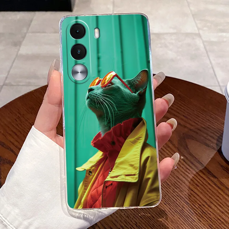 Aesthetic Cute Cat Soft Silicone Transparent Phone Case