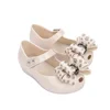 Mini Girl Sandals 2024 Kids Sparkle Bow Summer Shoes for Children Sandals Waterproof Non-slip Beach Sandals Melissa Shoes HMI087 2
