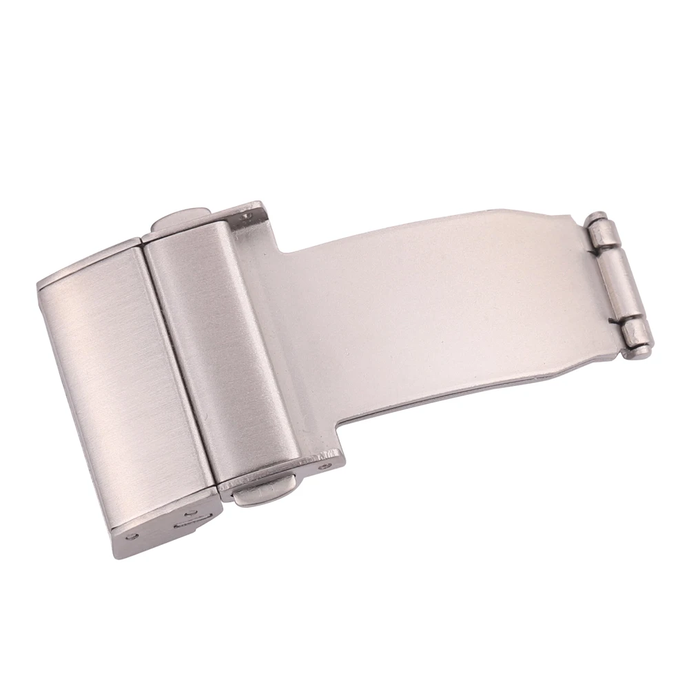 Silver Stainless Steel Watch Band with Double Press Automatic Clasp