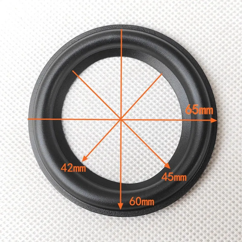 2개 2.75인치 65mm 스피커 서라운드 고무 엣지 링 제거 수리 부품 교체
