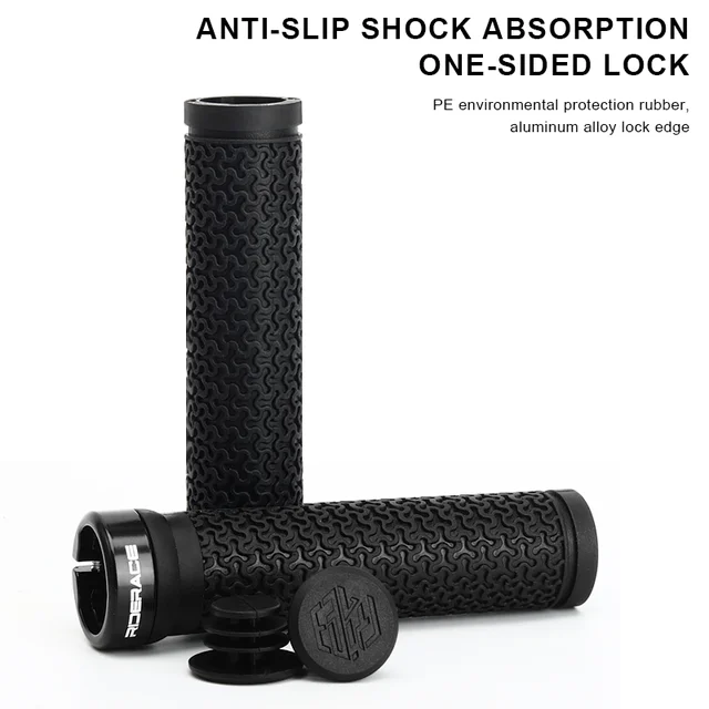 Bicycle Handle Bar Grips MTB Mountain Bike Soft Single-sided Locking Handlebar Cover Plug Rubber Non-slip Cycling Accessories 3