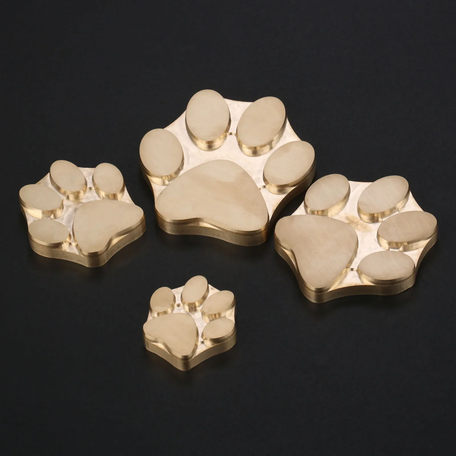 1pc Paw Shape Brass Stamp Mold Bear Claw Making Leather Seal Wood Stamp Craving Branding Heating Embosser 2/4/5/6cm Tool