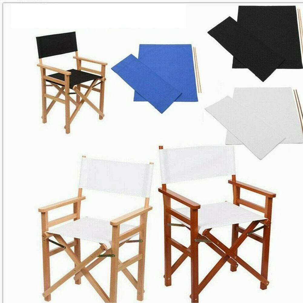 2Pcs Washable Chair Seat Covers Kit Polyester Cloth Director Chair Seat Replacement Canvas Cover Furniture Tool chair seat covers