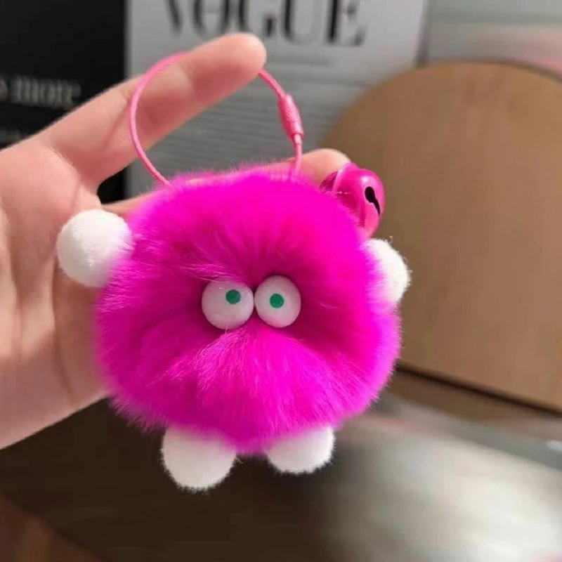 MayDONG - Portachiavi in peluche con ciondolo a forma di piccolo ciondolo a forma di zainetto per borse e borse, in morbida pelliccia regalo per ragazzi e ragazze