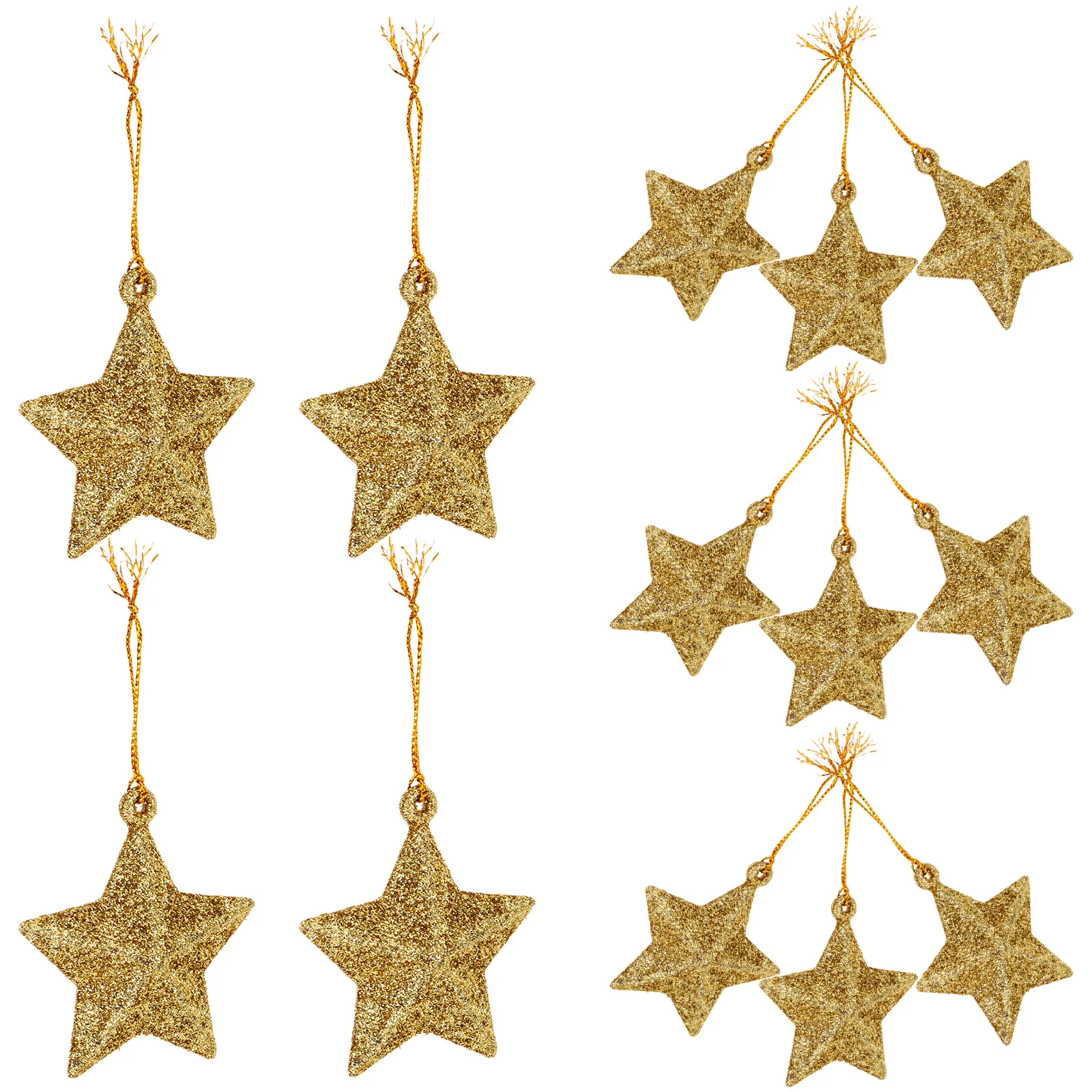 

24 Pcs Pentagram Christmas Tree Xmas Party Props Garland Ornament Pendants Star-shaped Ornaments Pvc Delicate Decors Gifts