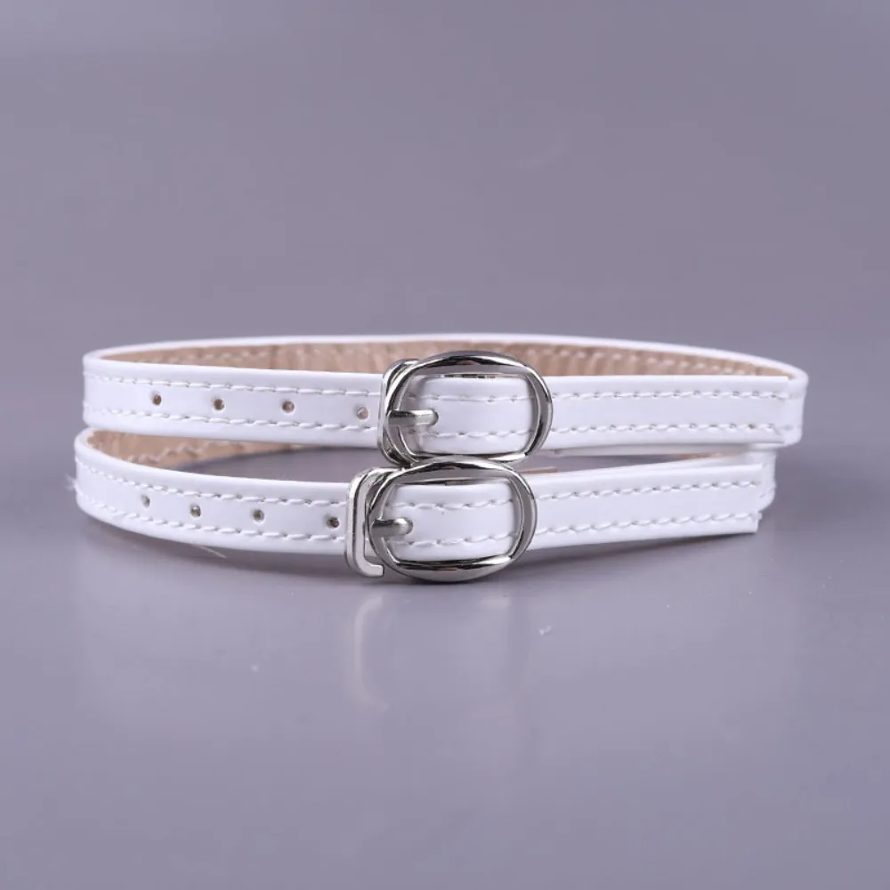 Premium PU Leather Adjustable Shoe Straps with Metal Buckle - Anti-Drop Heel Accessory