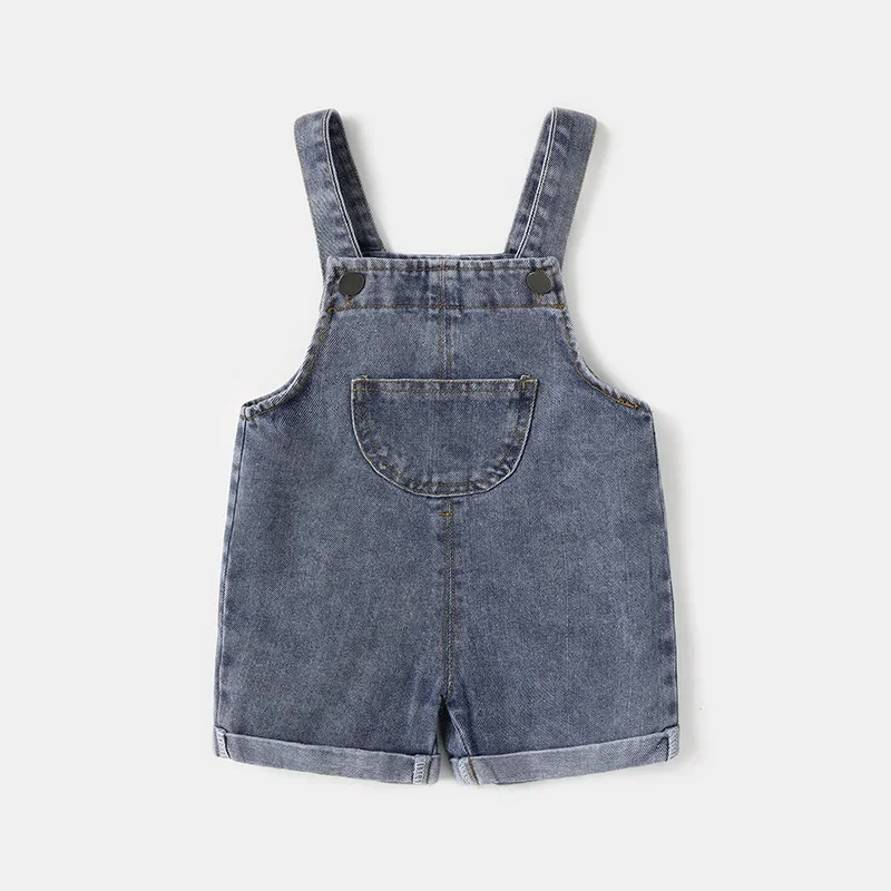 Denim Blue Kids Overalls Shorts Jumpsuits
