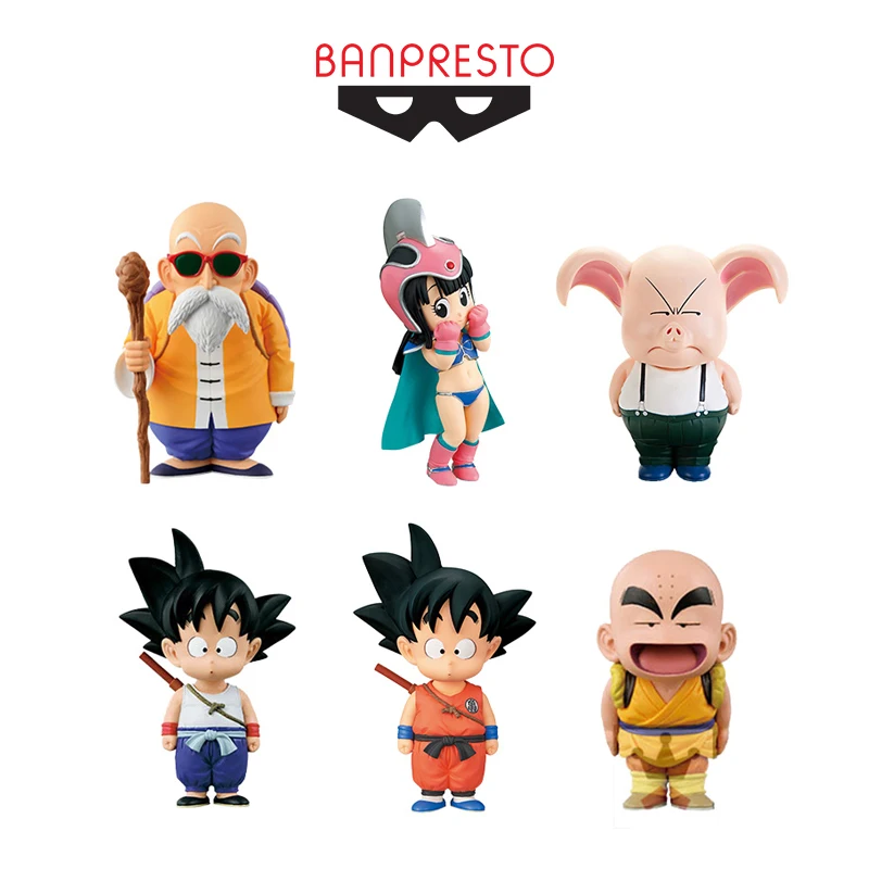 

Bandai Original Dragon Ball Krillin Chichi Anime characters Toys Collection Figures Model ornaments Christmas birthday gifts
