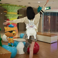 Cute Simulated Cat Designer Backpack Women Kawaii Soft Plush Trendy Backpack Purse for Woman School Bag Gift for Girls - Image 4