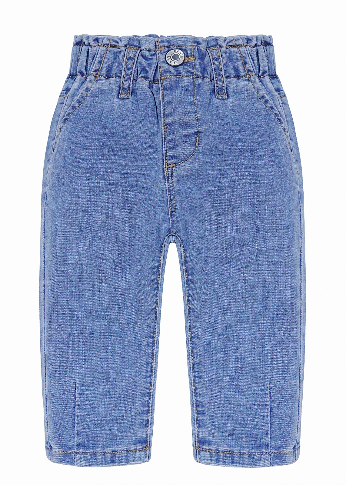 

KIDSCOOL SPACE Baby Boy Jeans,2 Back Pockets D Ring Elastic Waist Denim Pants
