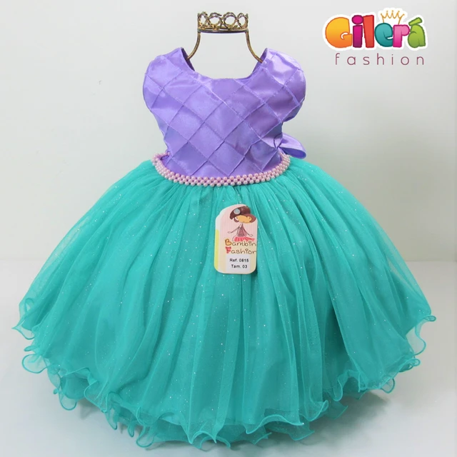 sereia  Vestidos da pequena sereia, Roupa de sereia infantil, Fantasias  femininas