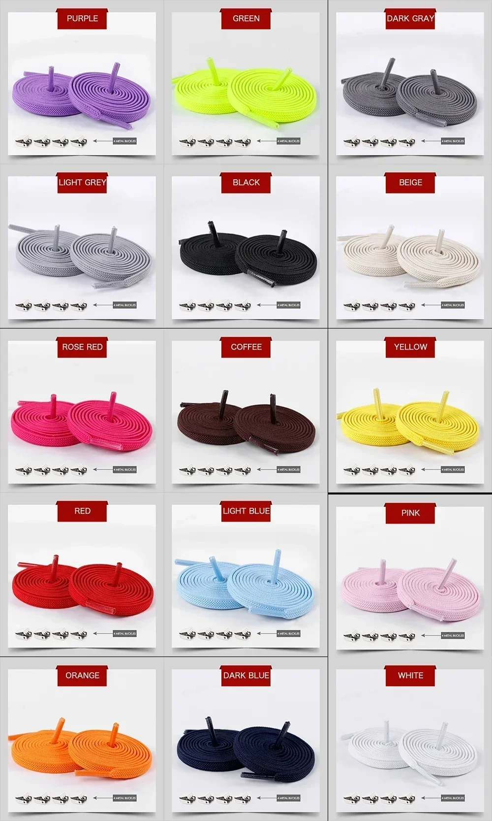 Elastic Flat Shoelaces No Tie Quick Safety for Kids and Adult Unisex Outdoor Leisure Sneakers shoelaces without ties shoe laces elastic shoelaces elastic shoe laces