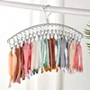6-20Pegs Stainless Steel Clothes Drying Hanger Windproof Clothing Rack Clips Sock Laundry Airer Hanger Underwear Socks Holder 2