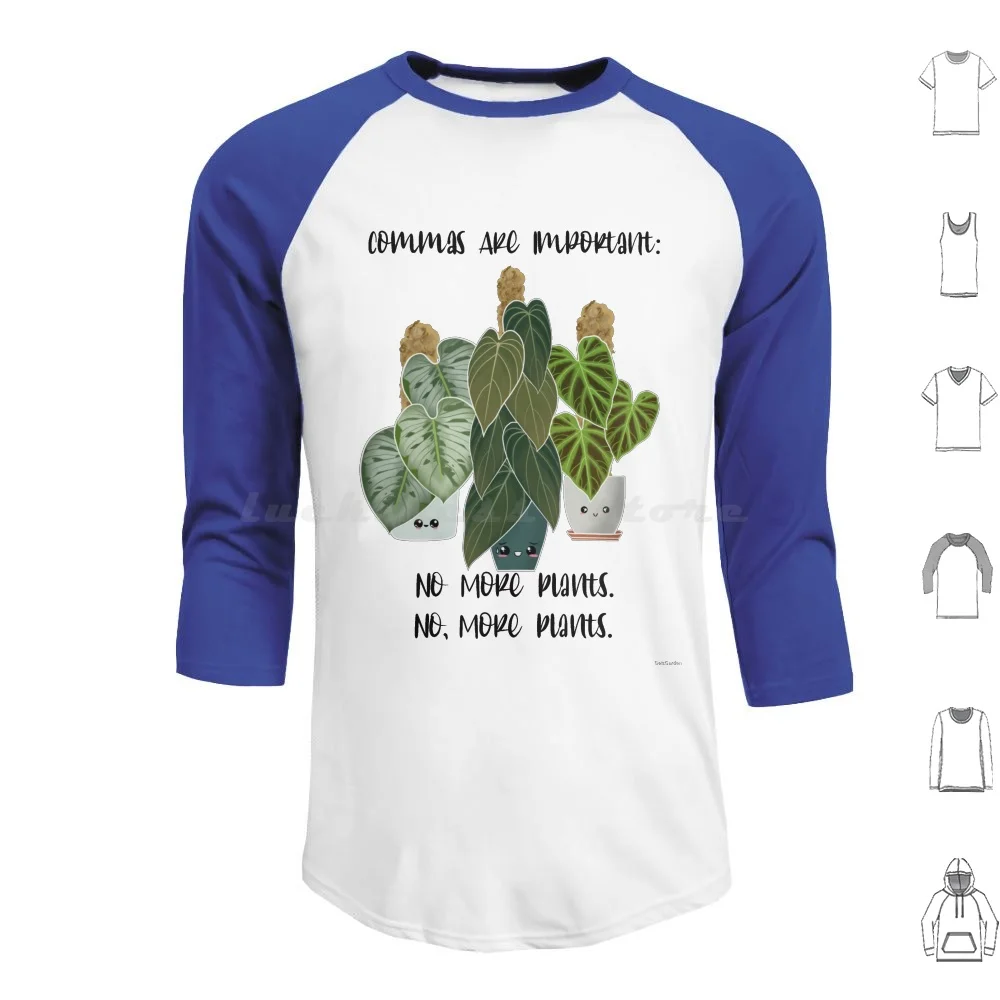 Le Commas Sono Importanti Felpe Con Cappuccio A Maniche Lunghe Philo Philodendron Plant Art Plant Addict Plant Mom Succa Hoya Piante D'Appartamento