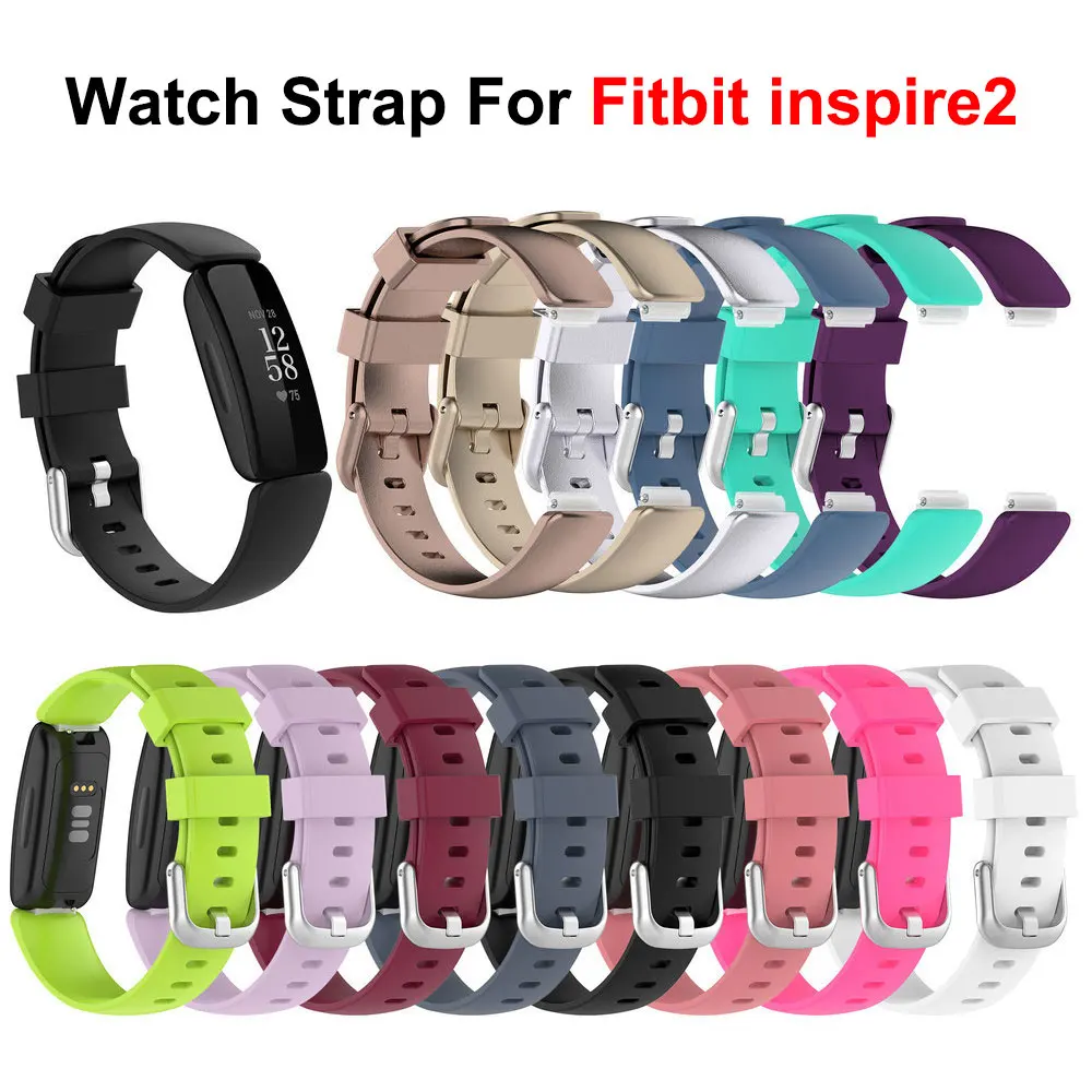 

Silicone Watch Strap For Fitbit inspire2 WristBand Bracelet Replacement Belt Watchband Sports Fitness Smart Watch Accessory