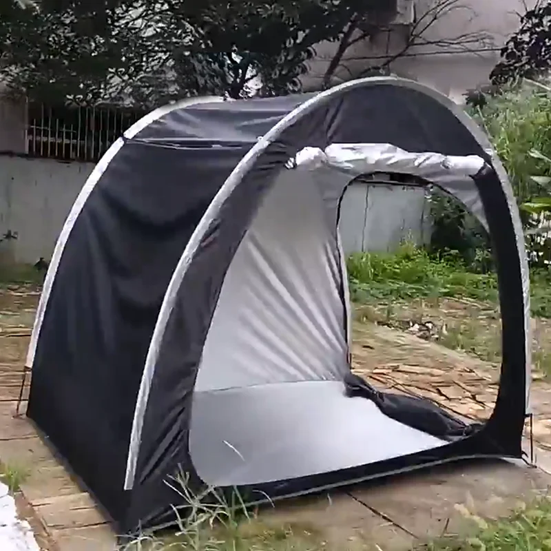 Outdoor Bike Tent Waterproof Bicycle Storage Shed Outdoor Portable Storage Widen Mountain Bike Shed Tent for 4-5 Adult Bicycle