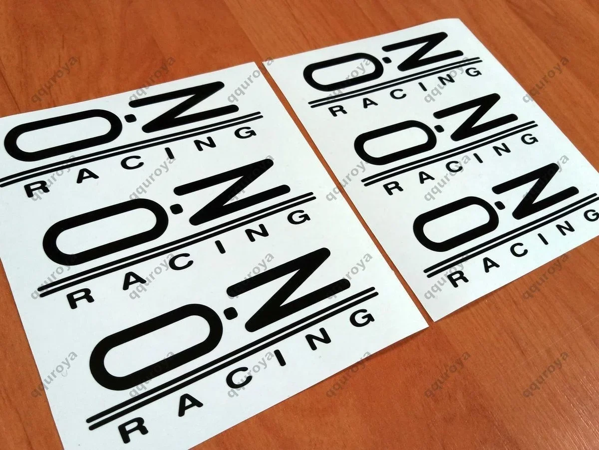 

For 6x 3.5" 89 mm decal sticker OZ Racing Alloy Wheel Spoke Rim Car Vinyl GT