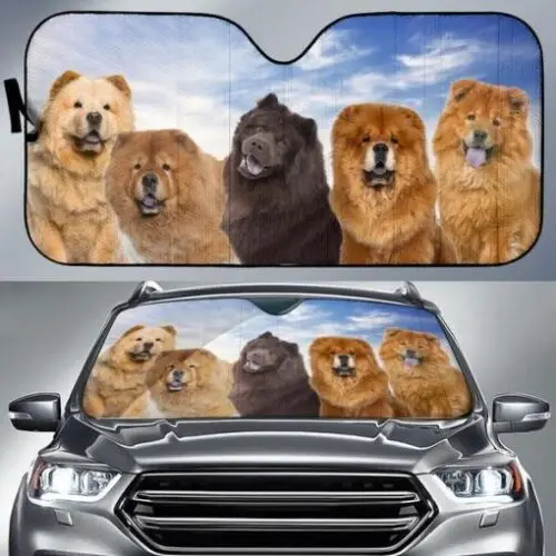 

Chow Chow Team Dog Lovers Car Windshield Sun Shade