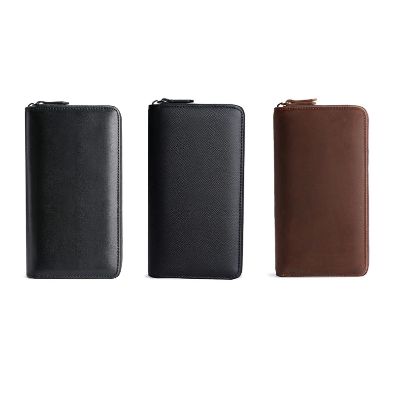 Durable Mens Clutch Bag Waterproof Wallet Portable Retro Purse Large Capacity E74B