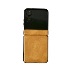 Luxury Faux Leather Folding Shockproof Hard Case in MagSafe Design for Xiaomi MIX Flip (Orange)