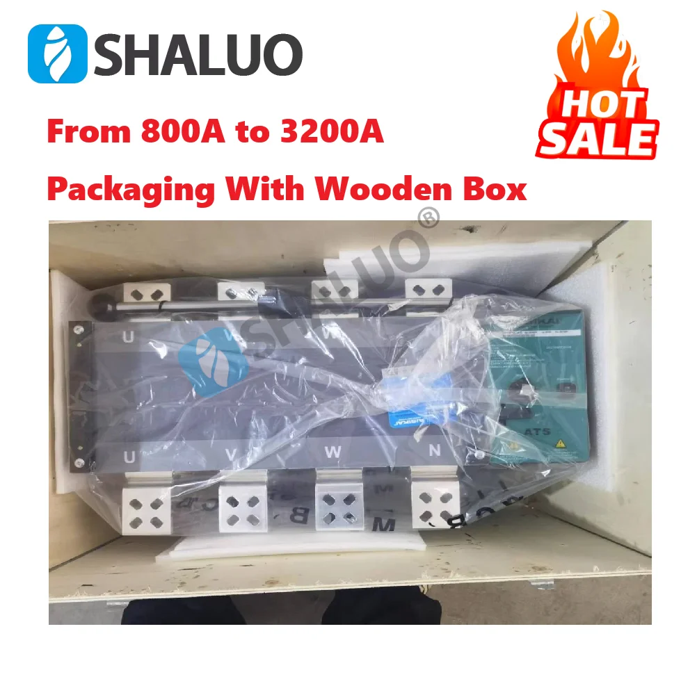 מתג העברת חשמל אוטומטי כפול 2026 Aisikai ATS 4P 1000A 800A 1250A 1600A לגנרטור, עם בקרת ידנית ואוטומטית