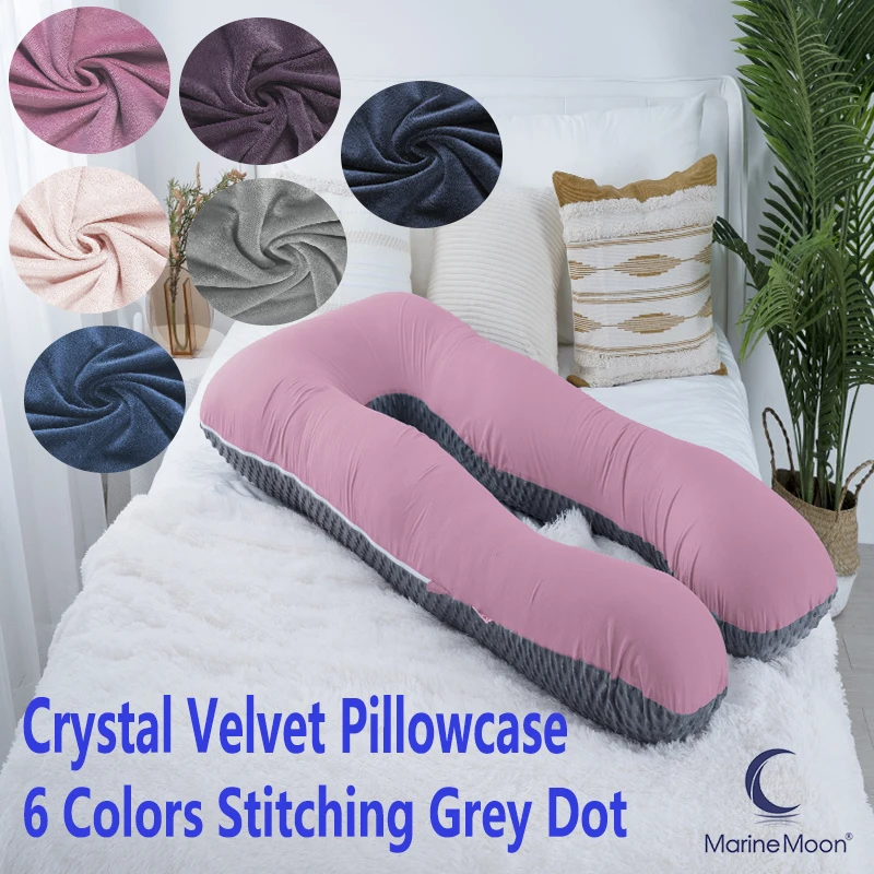 Marinemoon5551UshapedbodypillowcasesGreydotoptionalmulti