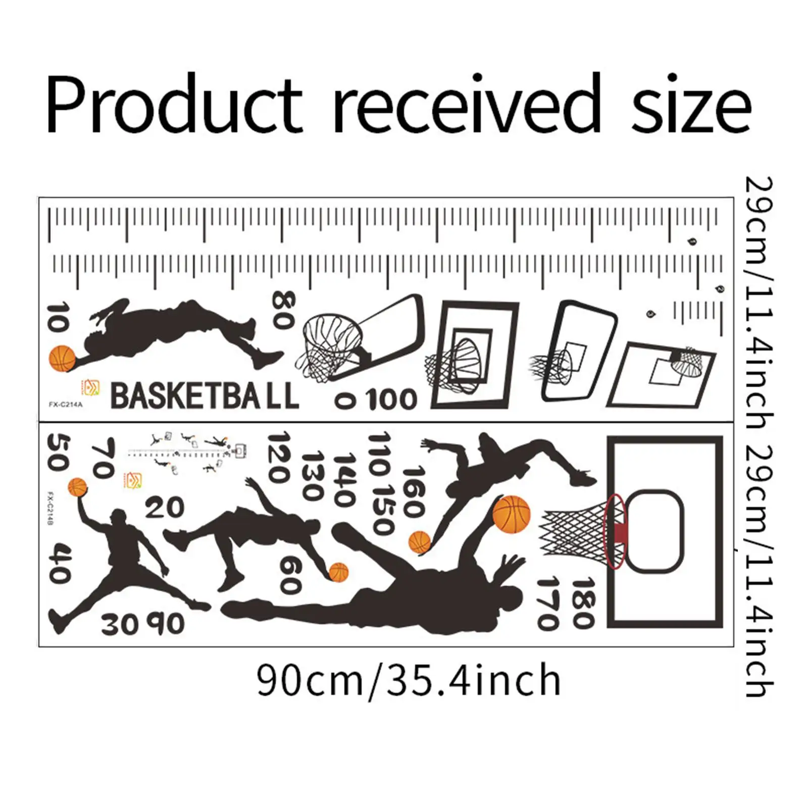 Growth Height Chart Wallpaper Wall Ruler for Living Room Play Room Nursery