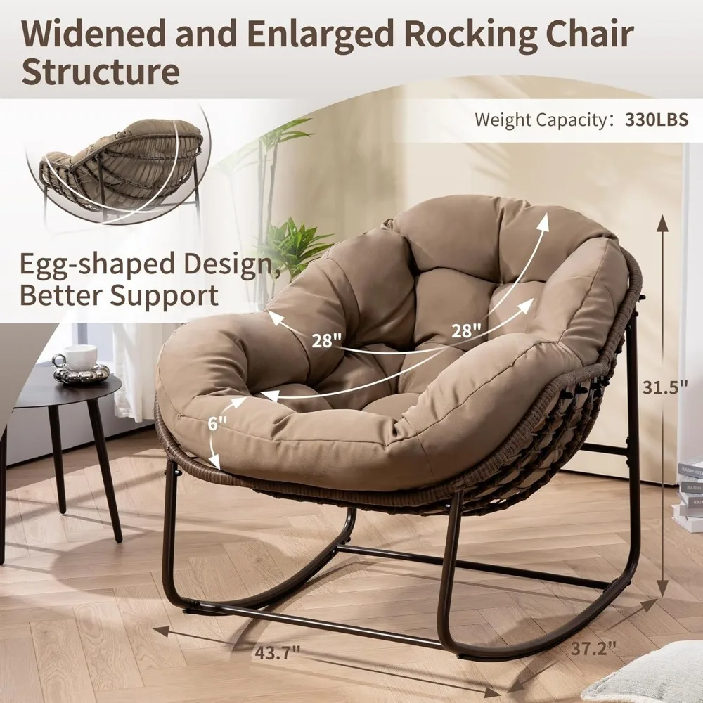 Comfortable Cushion of Ljustra Rocking Chair