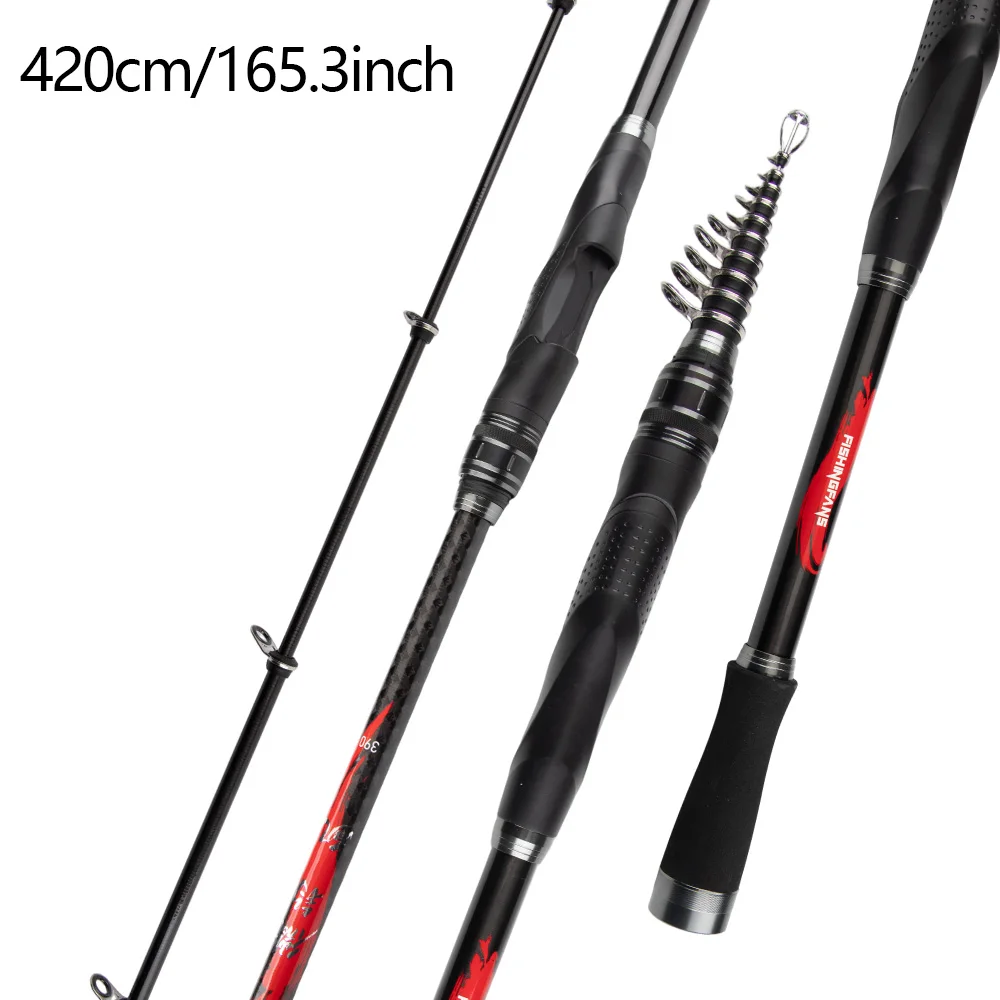 FISHINGFANS 3.6m 3.9m 4.2m 4.5m Movable Guide Telescopic Surfcasting Spinning
