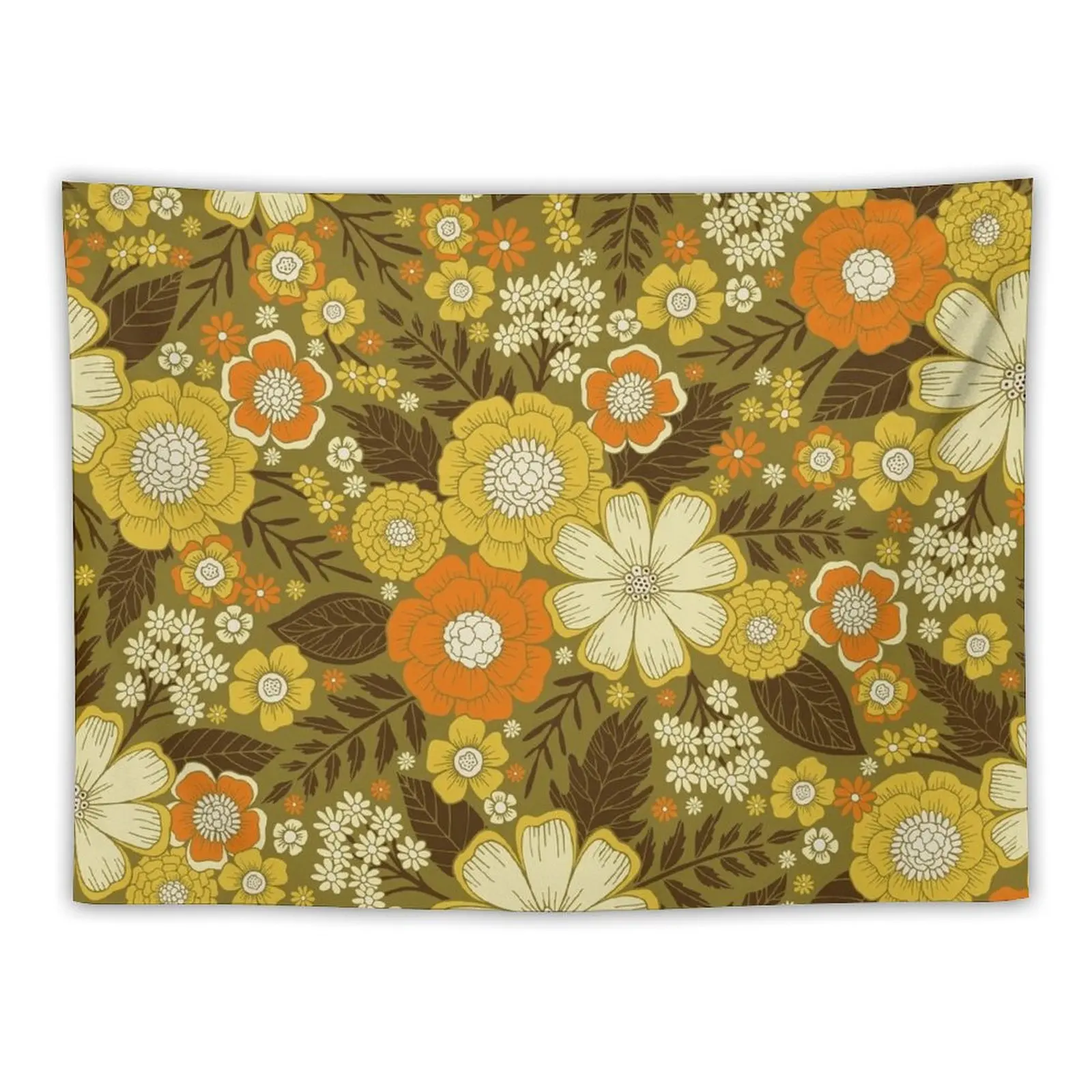 

1970s Retro/Vintage Floral Pattern Tapestry Room Decorator Home Decor Accessories Tapestry