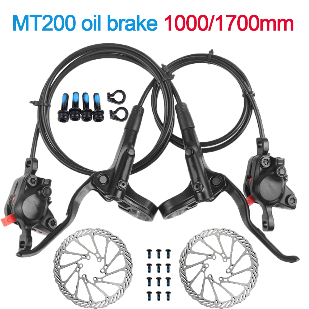 

Велосипедный гидравлический тормоз MT200 для Shimano, тормоз 1000/1700 мм, гидравлический дисковый тормоз для горного велосипеда, модернизация MT315, детали для велосипеда