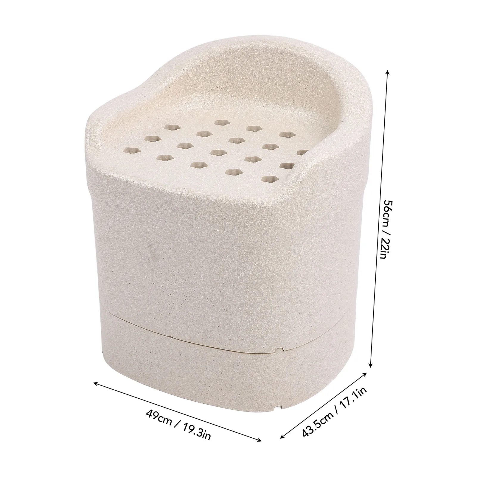 Bath Chair Back Rest EPP Slip Resistant Lightweight Heavy Duty Shower Chair Drainage System Detachable for Elderly Disabled 6