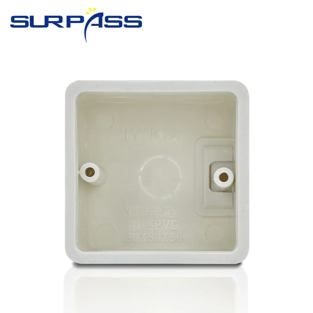 Adjustable 86 Standard Mounting Box Internal Cassette 80mmx80mmx50mm For 86 Type Switch and Wall Amplifier Music Panel Wire Box
