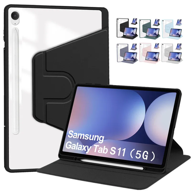 Enhanced Shockproof 360° Rotating Acrylic Tablet Stand Cover