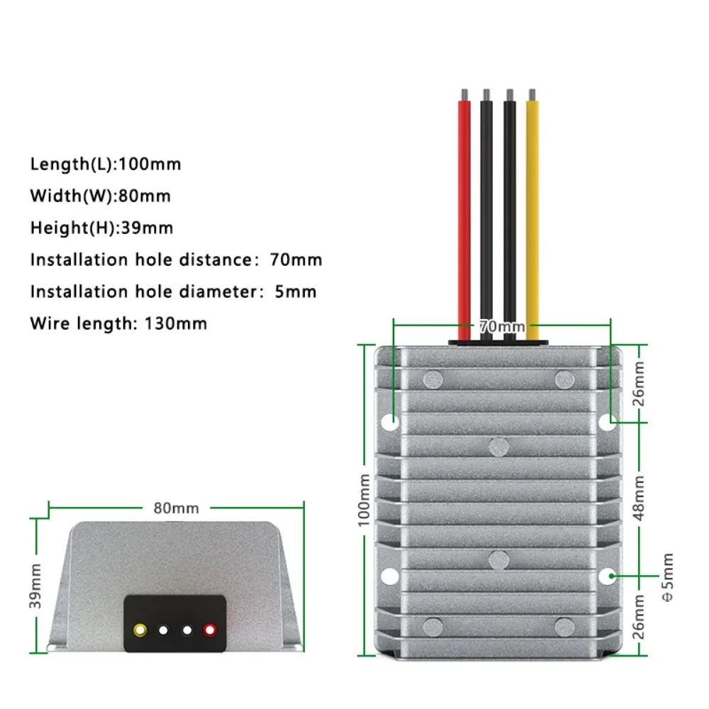 DC-DC 부스트 벅 컨버터 전압 12V 24V 9-36V에서 28V 24V 13.8V 19V 15A 20A 21A 26A 30A로 변환 안정기 조절기 방수 CE