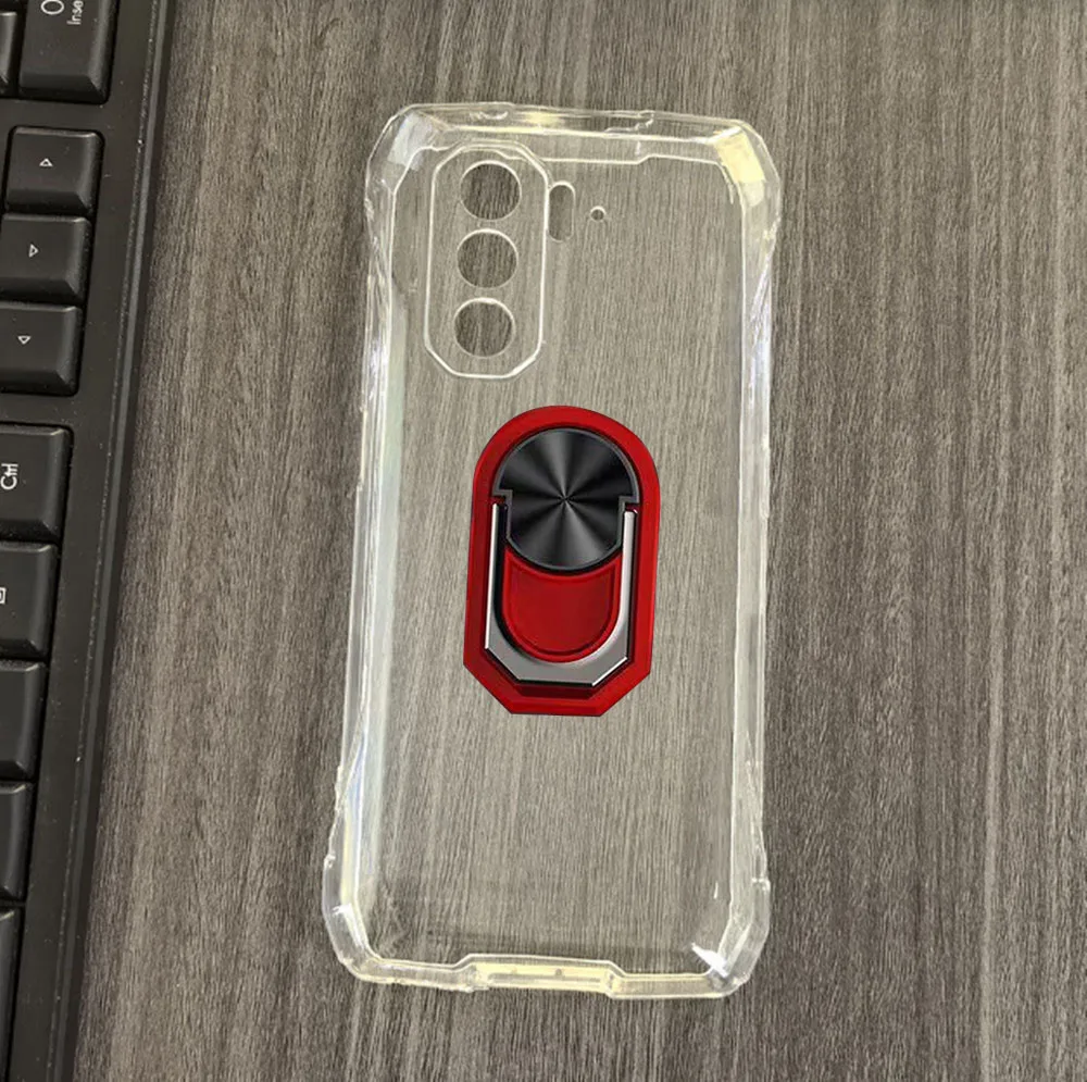 Enhanced Soft TPU Silicone Case with Back Finger Ring