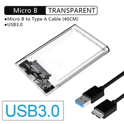 High-Speed USB 3.0 External Hard Drive Enclosure for 2.5-Inch SATA HDD/SSD (Micro to USB)