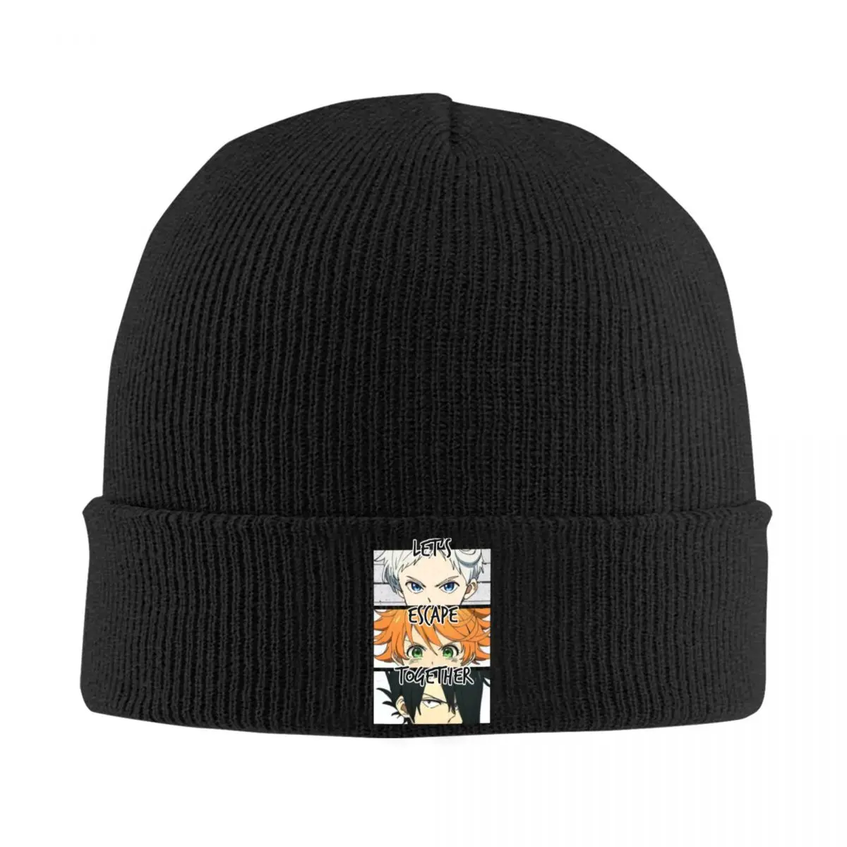 

The Promised Neverland Bonnet Hats Fashion Knitted Hat Men Women Warm Winter Emma Manga Norman Ray Anime Skullies Beanies Caps
