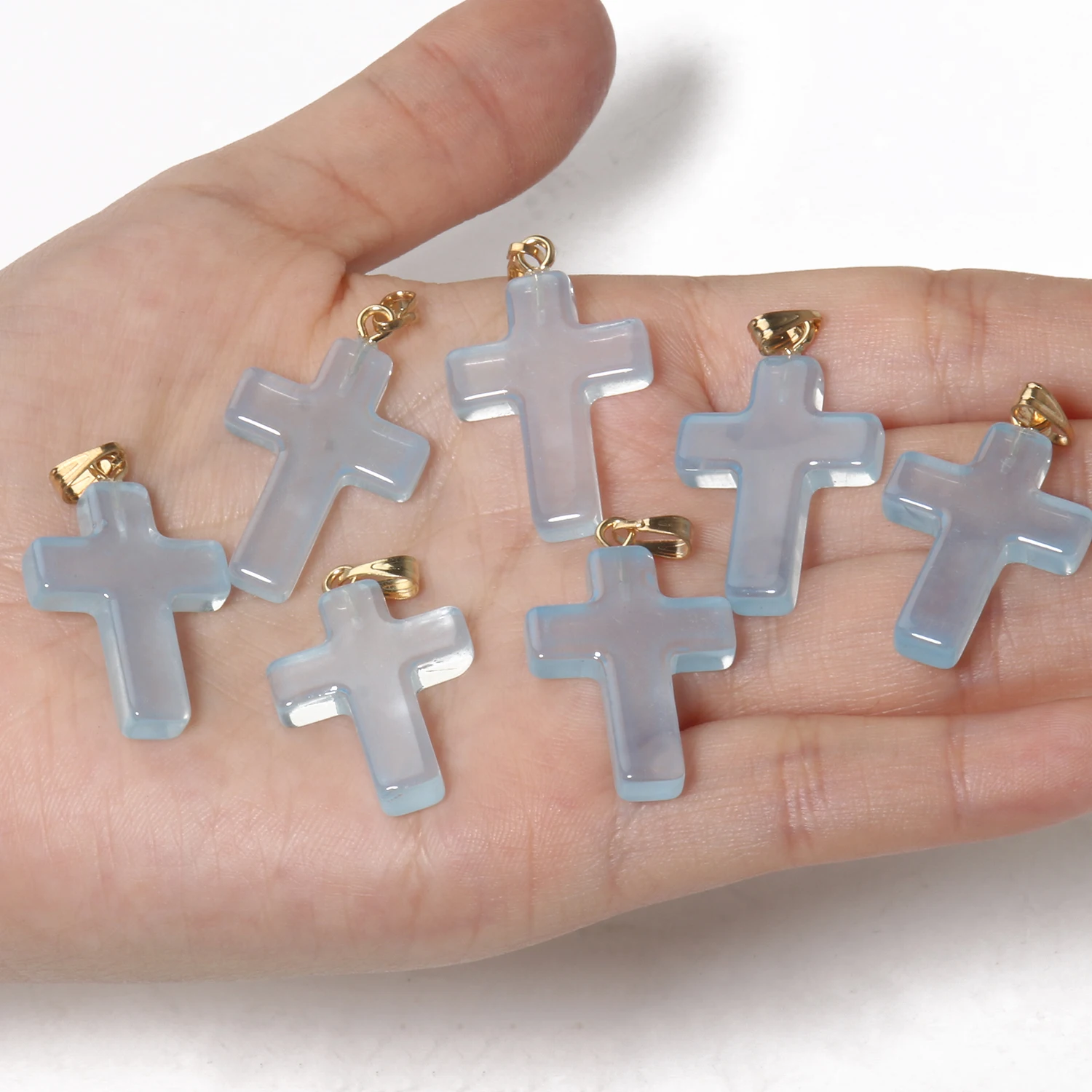 Cross Shape Pendant Natural Stone Agates Charms Jaspers Quartz Cross Beads  for Jewelry Making Bracelet DIY Earrings 18x26mm - AliExpress