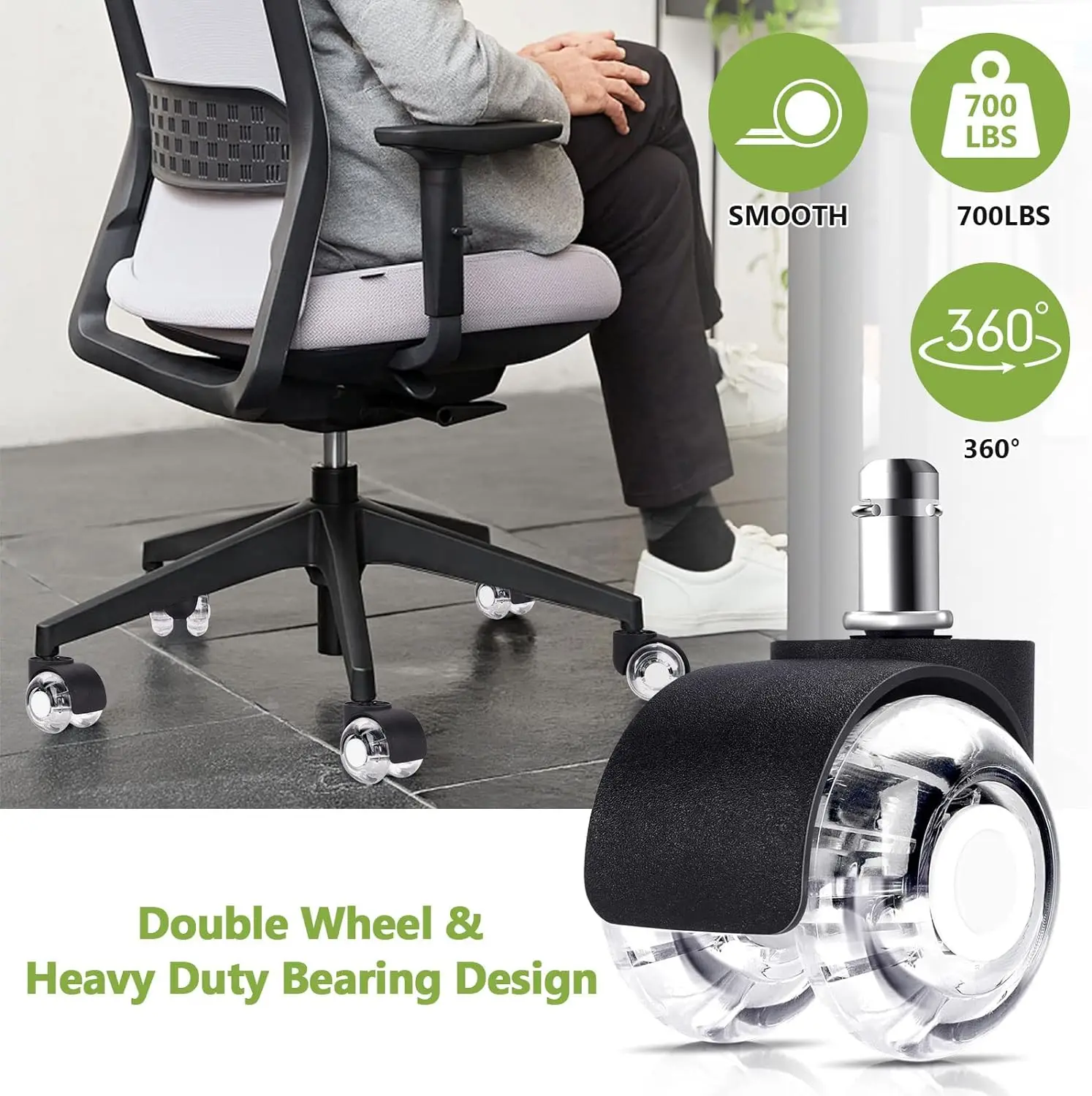 universal mute office chair caster silencioso 03