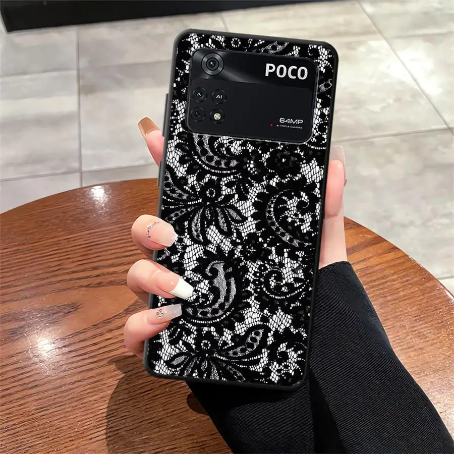 Elegant Lace Flowers Phone Cover Case – Premium Protection and Style