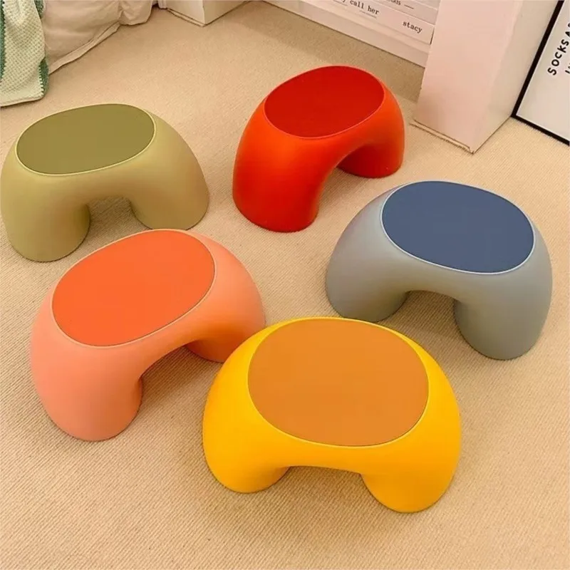 Cute Small Stool For Home Use Low Stool Suitable For Children Thick Plastic Material Sturdy Footstool Living Room Table